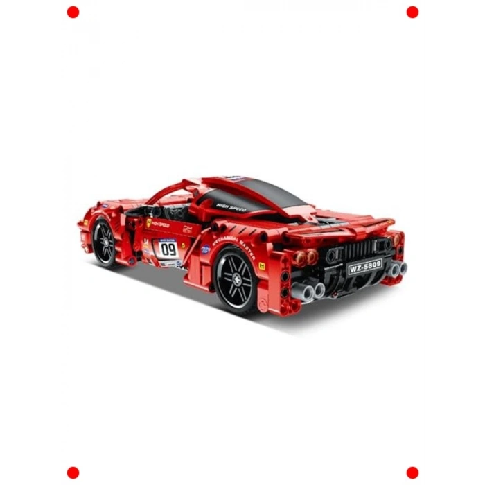 STEM Kırmızı Süper Araba Yapım Seti - 437 Parça