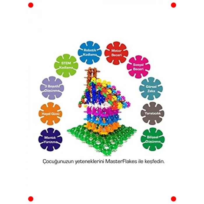 STEM Uyumlu Eğitici Kilitli Diskler Yapı Oyuncak Seti