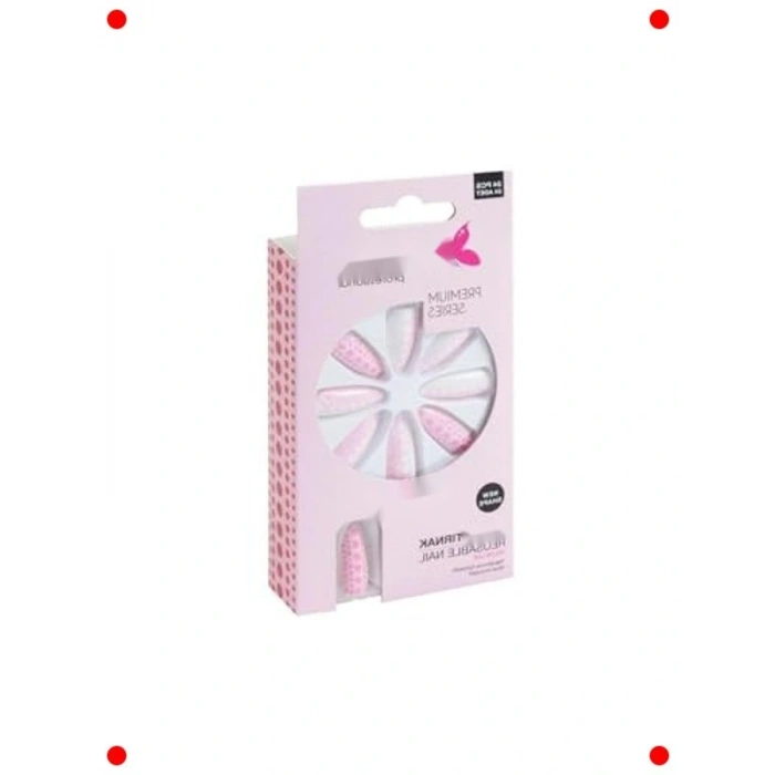 Stiletto Model 24lü Renkli Takma Tırnak Seti