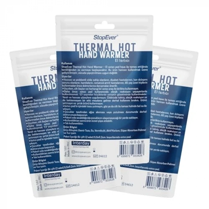 StopEver Thermal Hot El Isıtıcı 3lü Paket