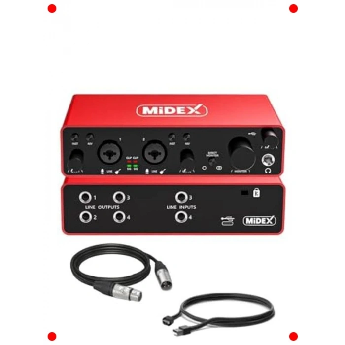 Stüdyo Kayıt Paketi 6: Ses Kartı, MIDI Klavye, Mikrofon