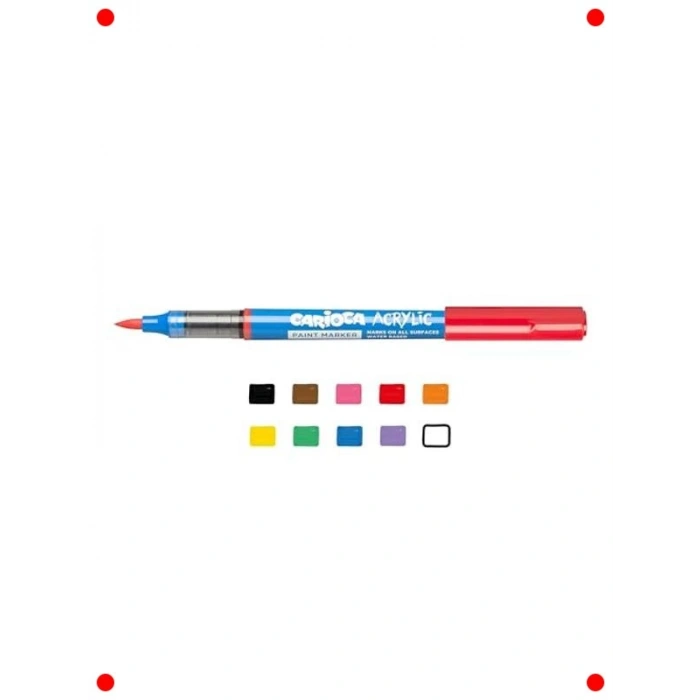 Su Bazlı Akrilik Fırça Uçlu Kalem Seti - 10lu