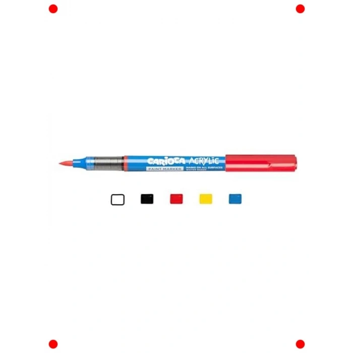 Su Bazlı Fırça Uçlu Akrilik Marker Kalem Seti (5li)