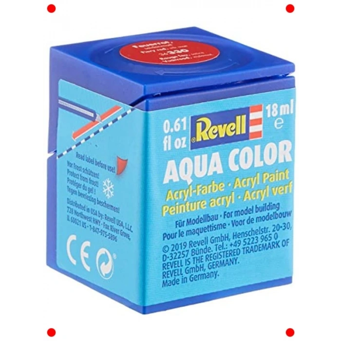 Su Bazlı İpek Ateş Kırmızısı Maket Boyası - 18 ml