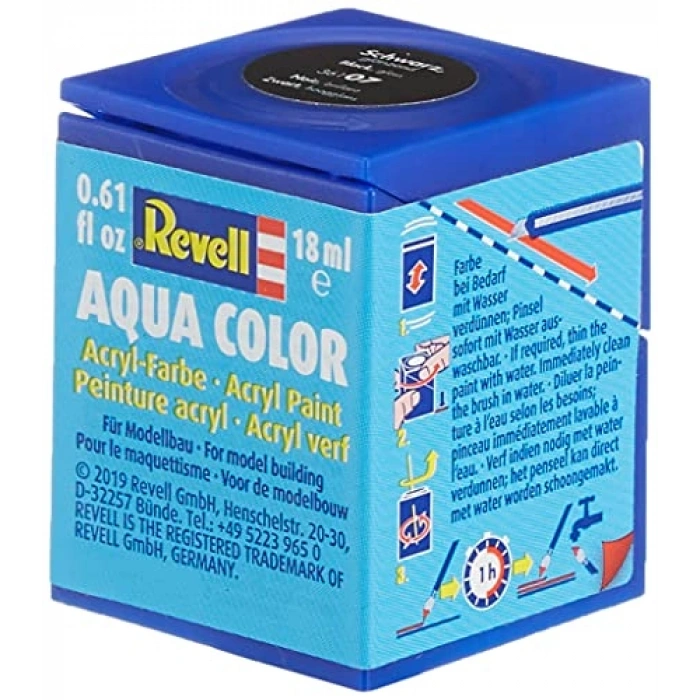 Su Bazlı Maket Boyası - 18 Ml, Siyah Parlak Renk