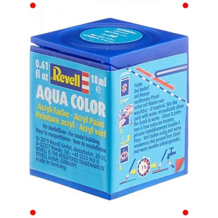 Su Bazlı Parlak Açık Mavi Maket Boyası (18ml)