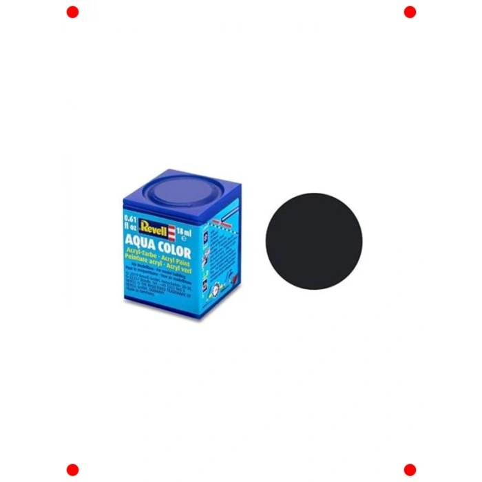 Su Bazlı Siyah Mat Maket Boyası 18 ml