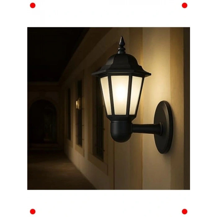 Su çirmez Dış Mekan Duvar Lambası - Siyah 42 cm