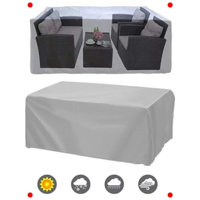 Su Geçirmez Bahçe Mobilyası Koruma Örtüsü (200x160x80)
