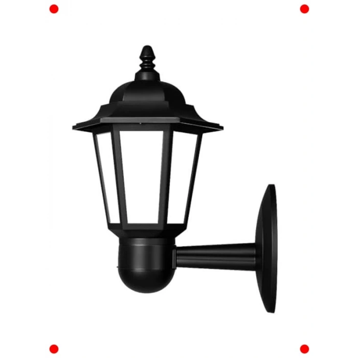 Su Geçirmez Dış Mekan Duvar Lambası - Siyah 42 cm