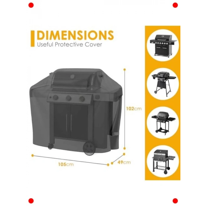 Su Geçirmez Dış Mekan Mangal Koruma Örtüsü