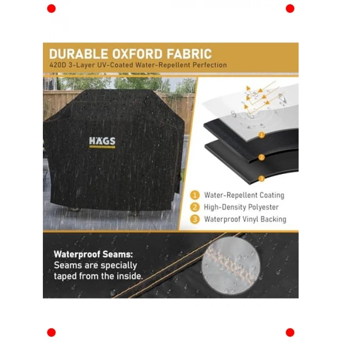 Su Geçirmez Dış Mekan Mangal Koruma Örtüsü