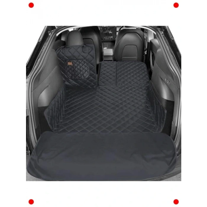 Su Geçirmez Evcil Hayvan Araç Bagaj Örtüsü - Medium Siyah