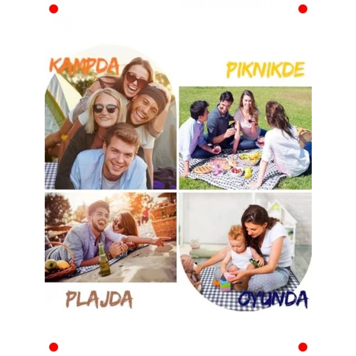 Su Geçirmez Kum Tutmaz Çok Amaçlı Plaj & Piknik Örtüsü