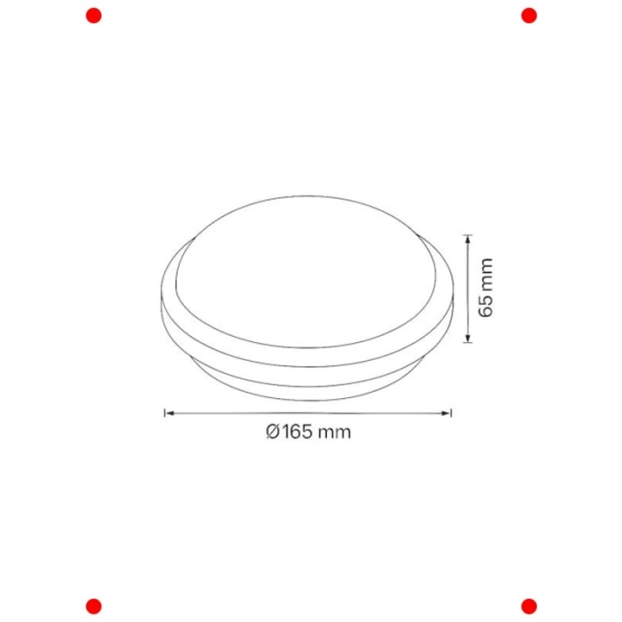 Su Geçirmez LED Tavan Duvar Lambası 15W 6500K