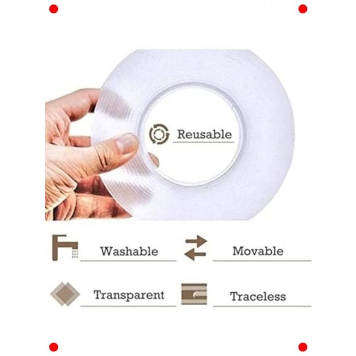 Su Geçirmez Şeffaf Nano Bant - 2 Metre, Ekstra Güçlü