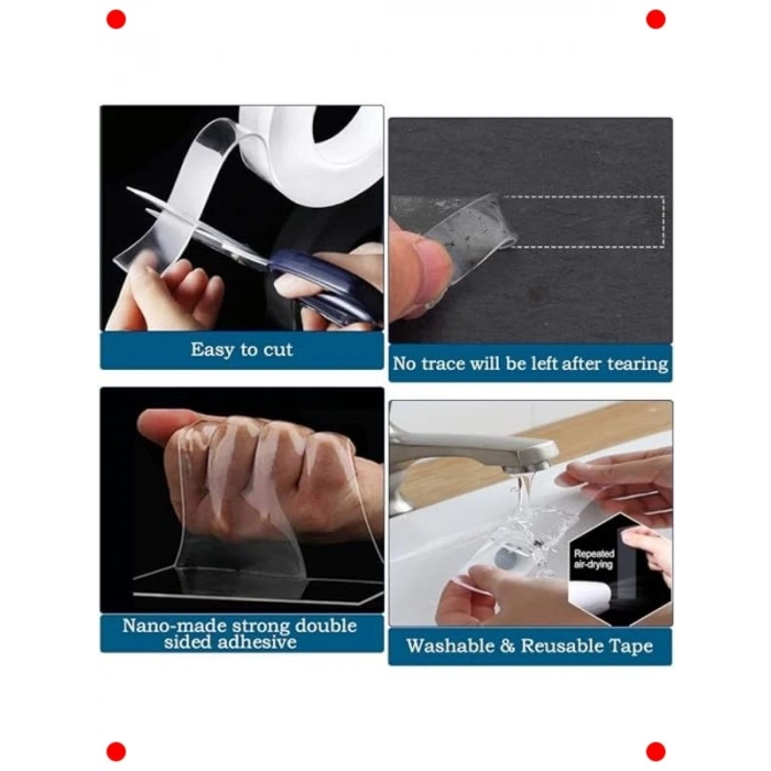 Su Geçirmez Şeffaf Nano Bant - 2 Metre, Ekstra Güçlü