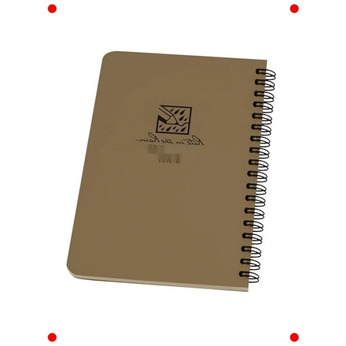 Su Geçirmez Spiral Not Defteri, Taba Kapak, 10x18 cm