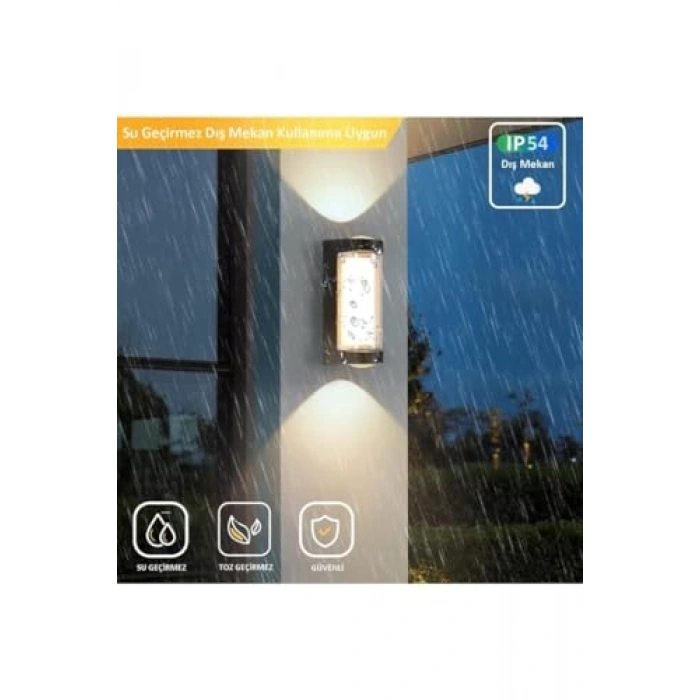 Su Geçirmez Üç Yönlü LED Aplik, 9W 3200K Gün Işığı