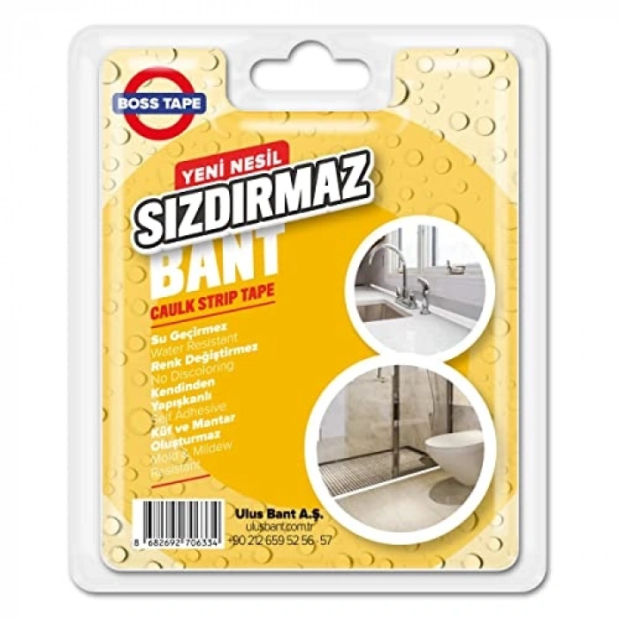 Su Sızdırmaz Bant, 38 mm x 3,35 mt, Beyaz Renk