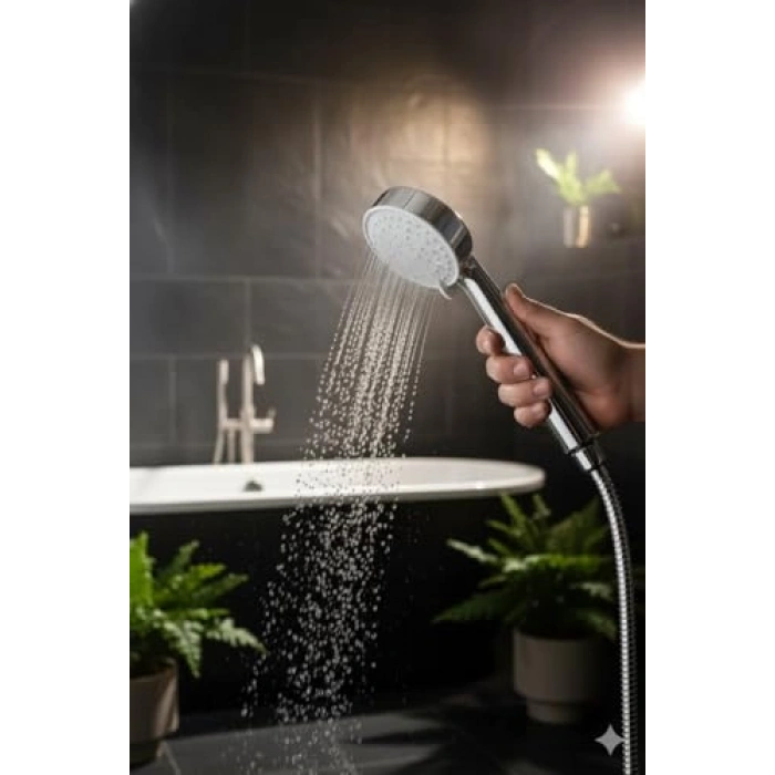 Su Tasarruflu Yüksek Basınçlı Duş Başlığı, 3 Kademeli Ayar