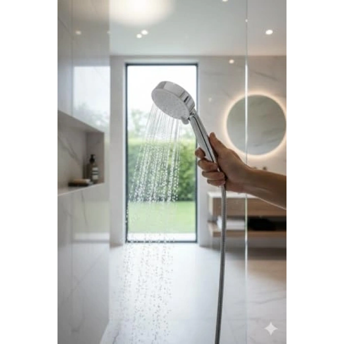 Su Tasarruflu Yüksek Basınçlı Duş Başlığı, 3 Kademeli Ayar