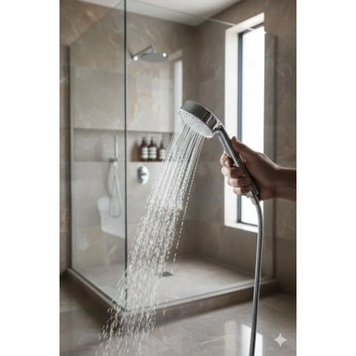 Su Tasarruflu Yüksek Basınçlı Duş Başlığı, 3 Kademeli Ayar