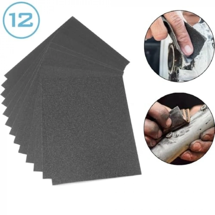 Su Zımpara 12 Adet, 23x28 cm Silikon Karbür