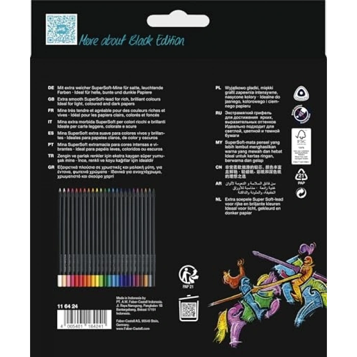 Suda Çözünür Kurşun Kalem Seti, 5li, Metal Kutuda