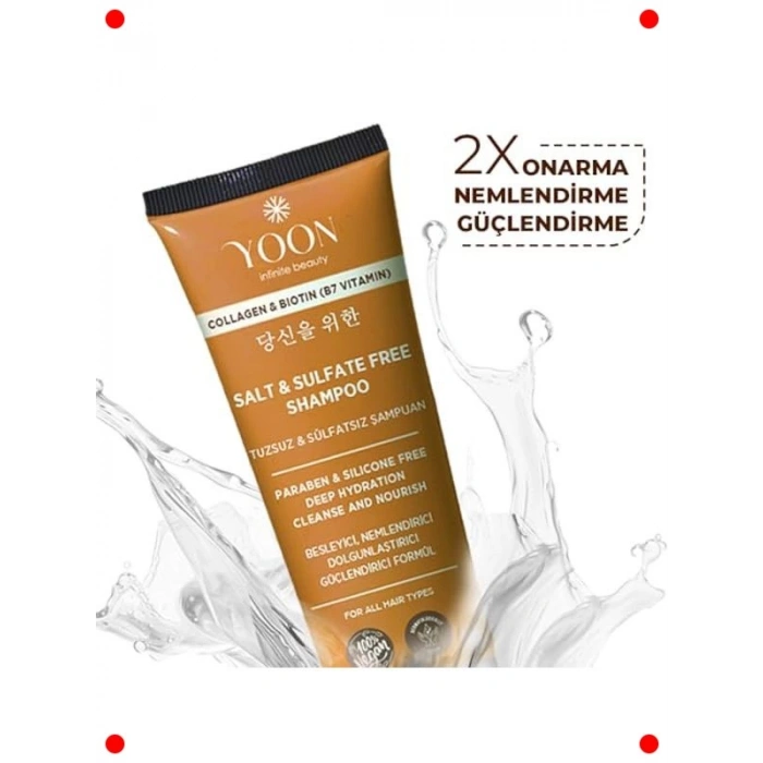Sülfatsız Vegan Şampuan Kolajen Biotin İçerikli 250ml