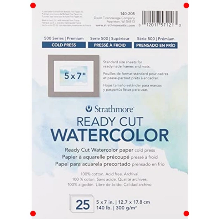 Sulu Boya İçin Hazır Kesim Kağıt Seti (5x7 inç)