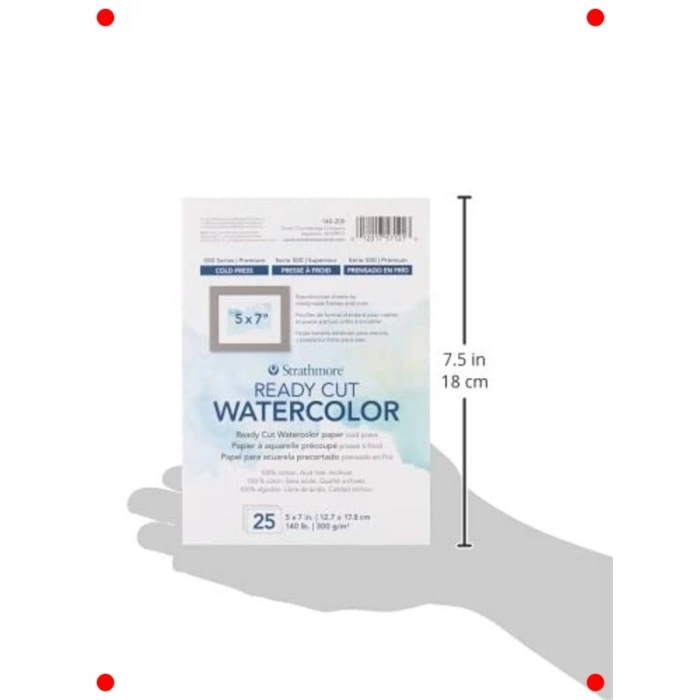 Sulu Boya İçin Hazır Kesim Kağıt Seti (5x7 inç)