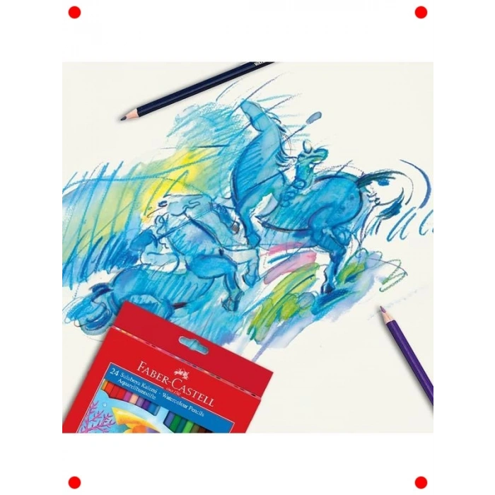 Sulu Boya Kalem Seti 24 Renk + Fırça Hediyeli