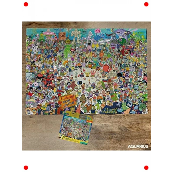 Sünger Bob Temalı Dev Yapboz - 3000 Parça Eğlence