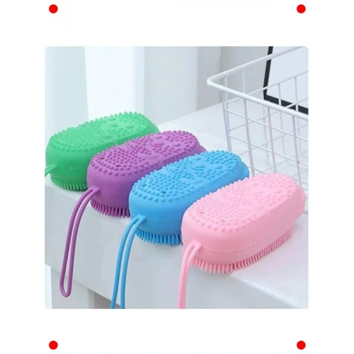 Süngerli Silikon Banyo Kesesi - Peeling Lifi