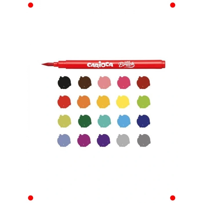 Süper Fırça Keçeli Boya Kalemi Seti 20li