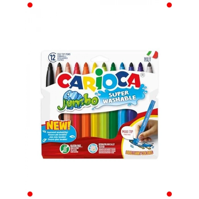 Süper Yıkanabilir Keçeli Kalem Seti - 12li