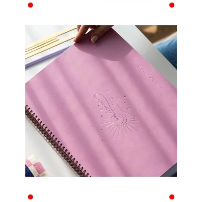 Süresiz Haftalık Masaüstü Planlayıcı - Pembe (24x34 cm)