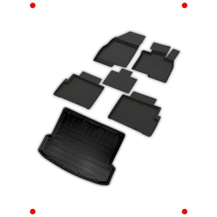 SUV Uyumlu 4D Havuzlu Kauçuk Paspas & 3D Bagaj Havuzu Seti