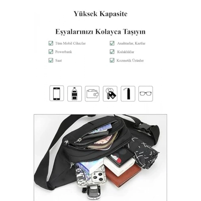 Suya Dayanıklı Çapraz Askılı Çanta, Günlük Kullanım için Ideal