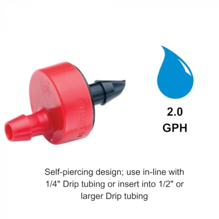 SW20-30PS Drip Irrition Spot Watering Dripper/Etter, 2 llon Per Hour, 30-Pack