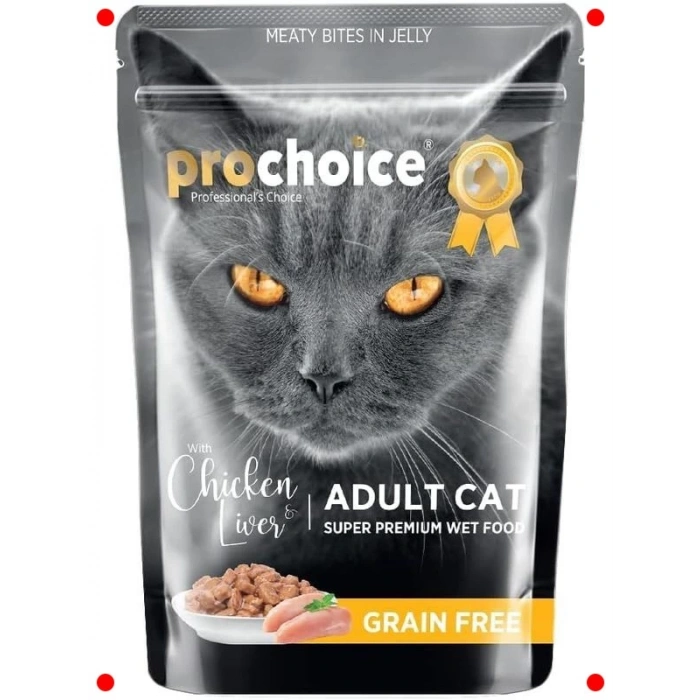 Tahılsız Tavuk & Ciğerli Yetişkin Kedi Yaş Mama (24x85g)