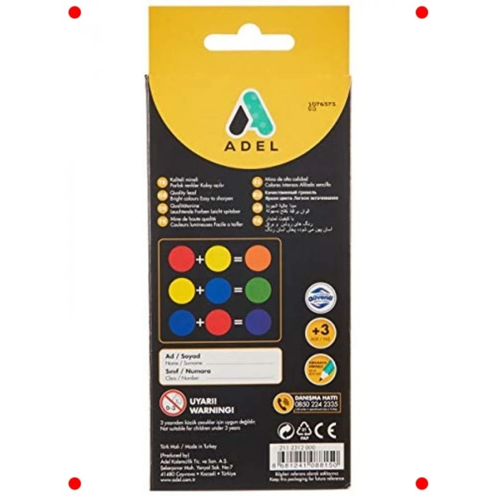 Tam Boy Boya Kalemi Seti - 12 Canlı Renk