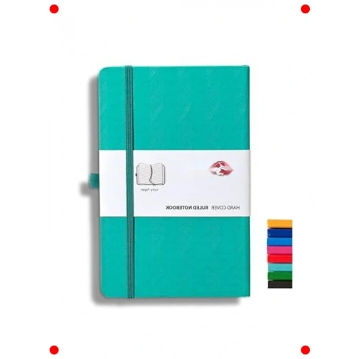 Tarihsiz Çizgili Defter, 13x21 cm, Yeşil Desenli