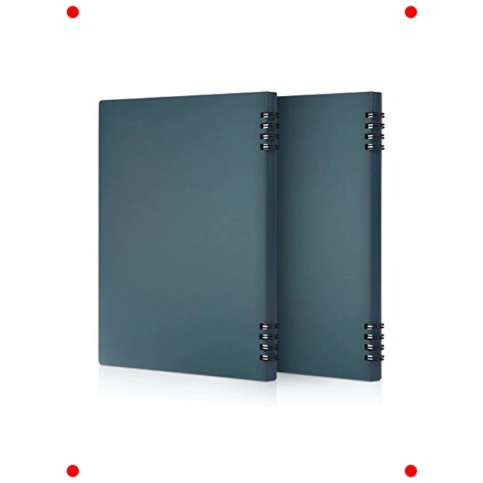 Taş Kağıt Defter Seti - A5 Boyut, Mavi, 2 Adet