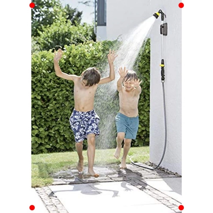 Taşınabilir Bahçe Duşu Askı Aparatı, Siyah