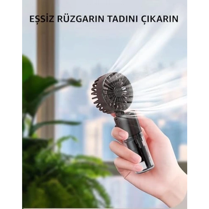 Taşınabilir Buharlı Vantilatör, Şarjlı ve 4 Hız Ayarı ile