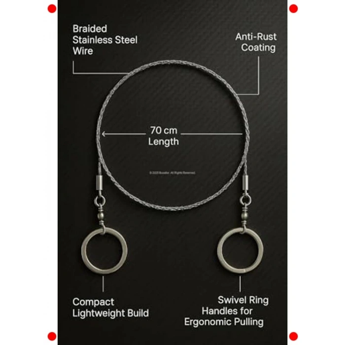 Taşınabilir Çelik Tel Testere, Kamp ve Acil Durum İçin