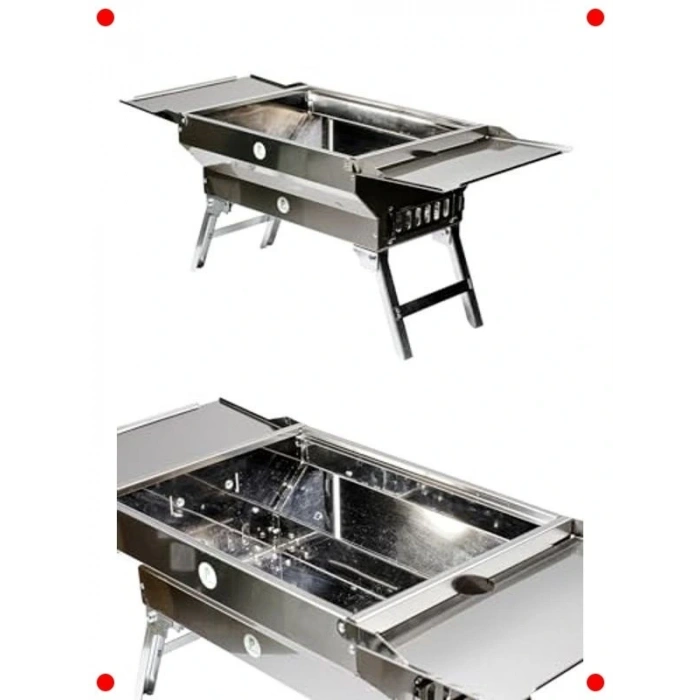 Taşınabilir Katlanır Krom Mangal, Kapaklı