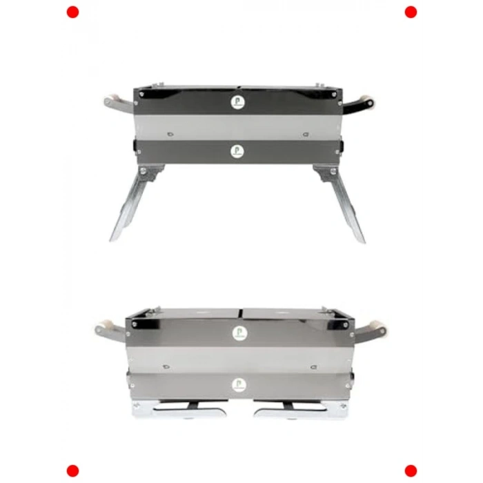 Taşınabilir Katlanır Krom Mangal, Kapaklı